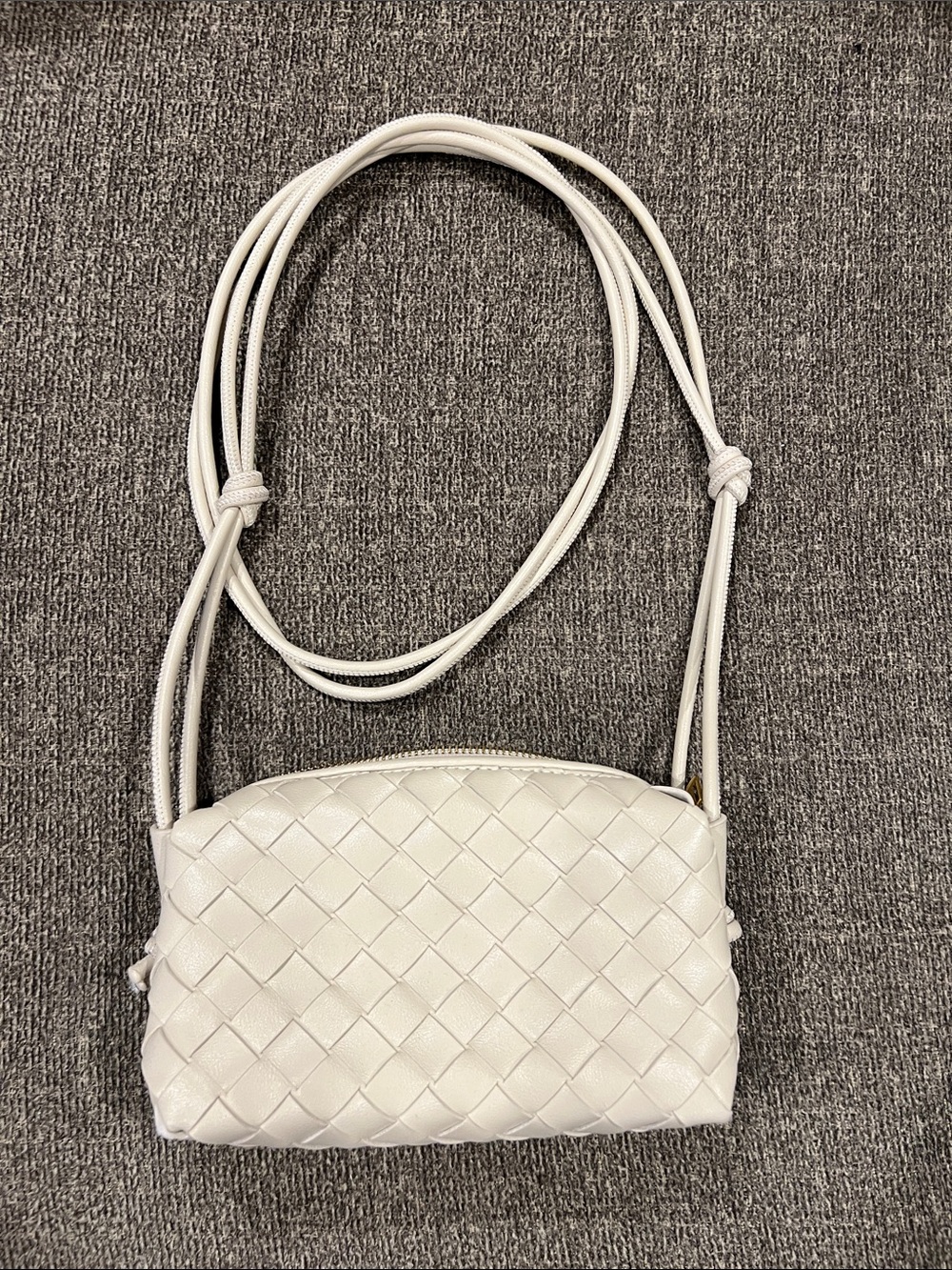 Amazon White Woven Crossbody Bag